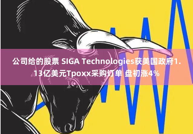 公司给的股票 SIGA Technologies获美国政府1.13亿美元Tpoxx采购订单 盘初涨4%